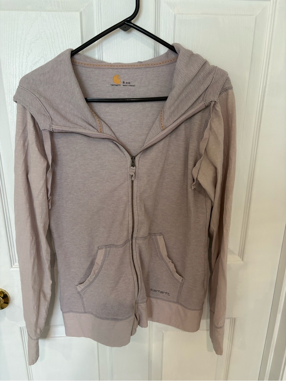 Carhartt Women's Light Mauve Zip-Up Hoodie Jacket